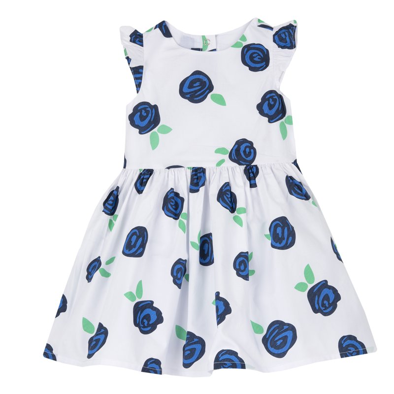 DRESS SLEEVELESS - BLUE PRINTED