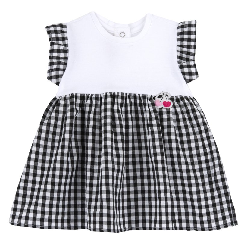 DRESS SLEEVELESS - WHITE/BLACK