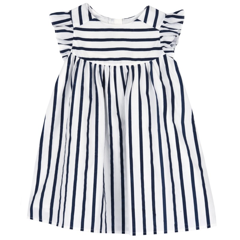 DRESS SLEEVELESS - WHITE/BLUE