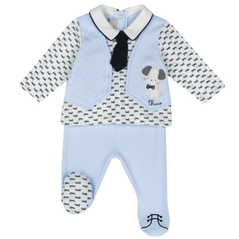 SET 2: BABY SWEATER + LEGGINGS - LIGHT BLUE