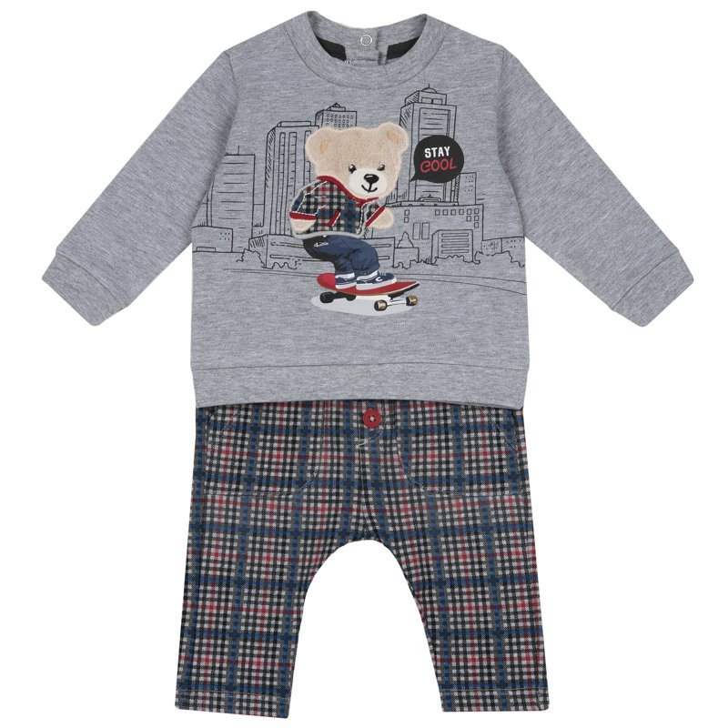 SET 2: SWEATSHIRT + PANTS - LIGHT GREY