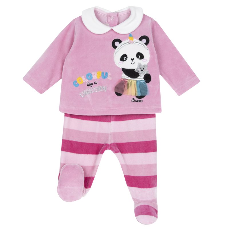 SET 2: BABY SWEATER + LEGGINGS - MEDIUM PINK