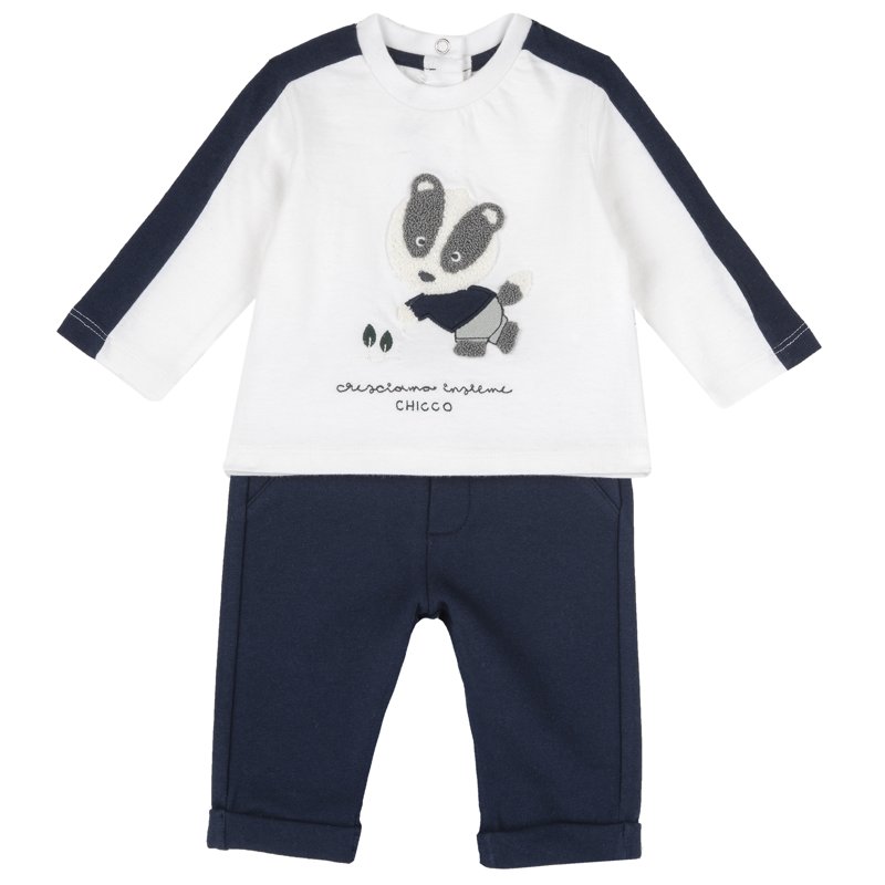 SET 2: T-SHIRT LONG SLEEVE + PANTS - DARK BLUE