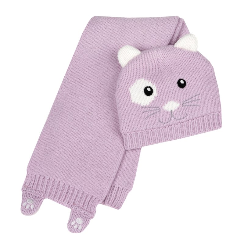 SET 2: HAT + SCARF - LIGHT PINK