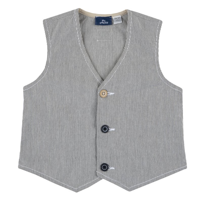 VEST - NATURAL STRIPED