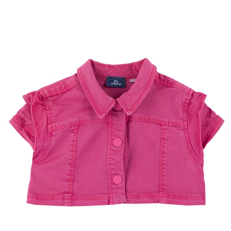 JEANS JACKET - DARK PINK