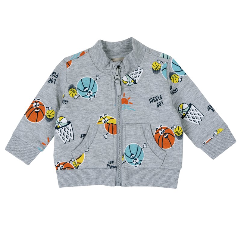 SWEATSHIRT - GREY PRINTED