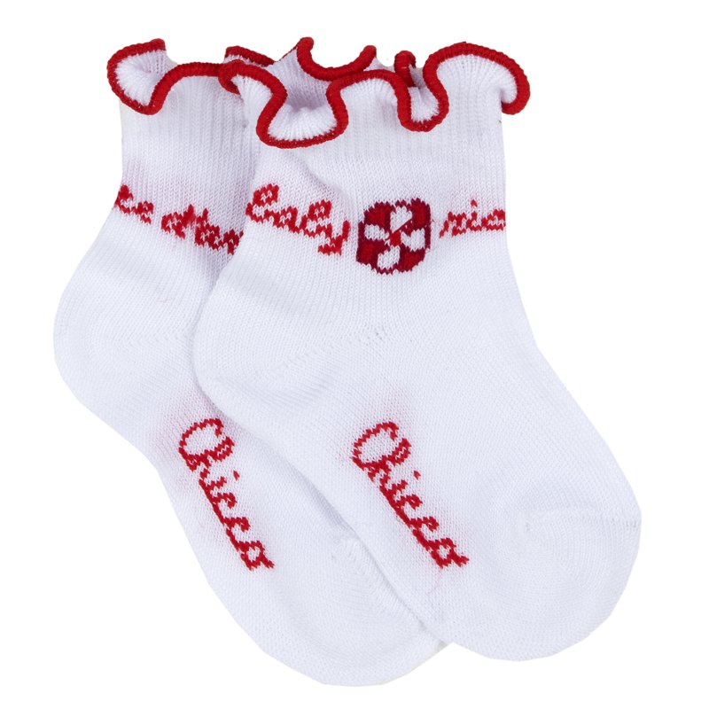 SOCKS - WHITE/RED