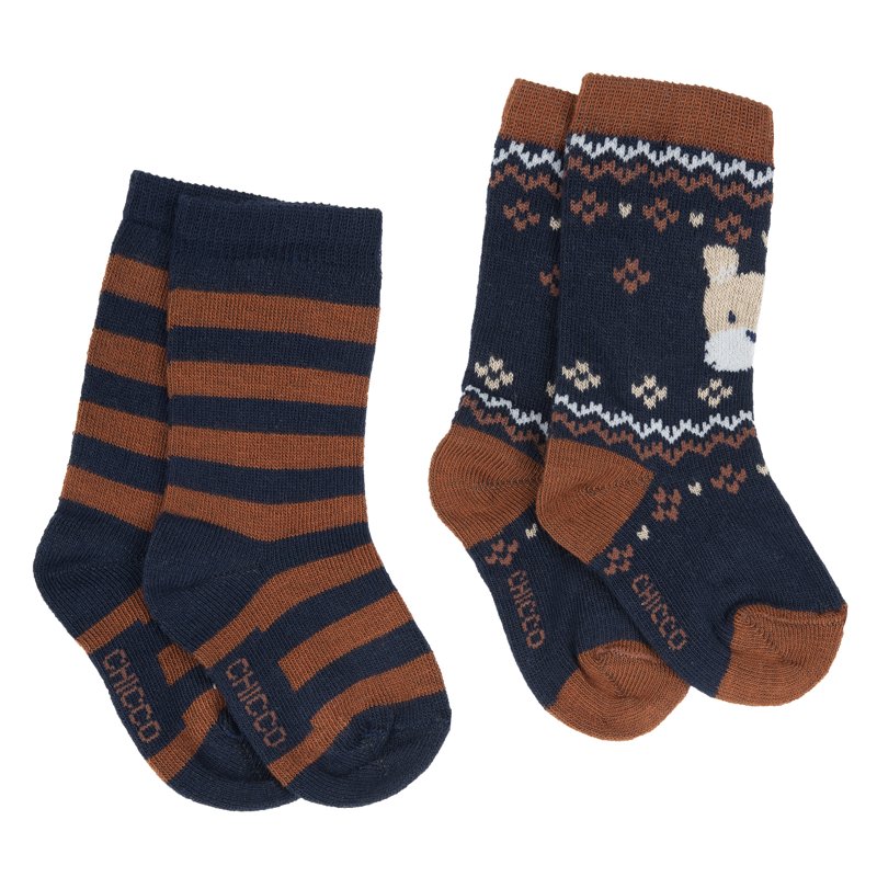 KNEE-HIGH SOCKS 2 PACK - DARK BLUE