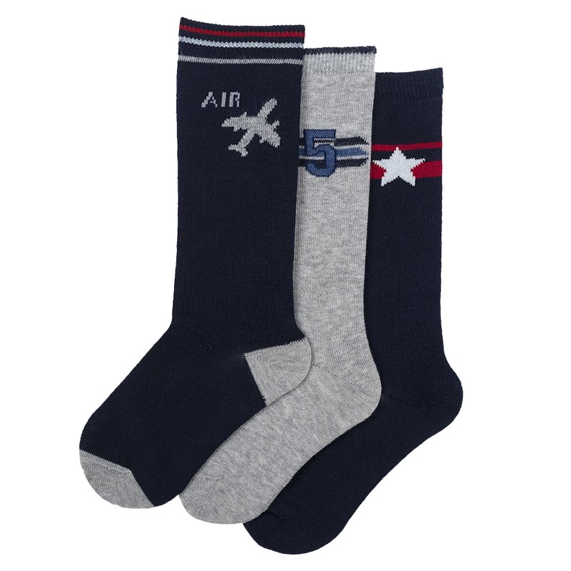 KNEE-HIGH SOCKS 3 PACK - DARK BLUE