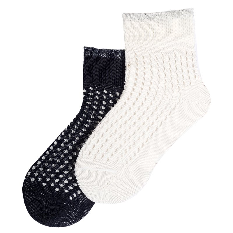 SOCKS 2 PACK - WHITE/BLUE