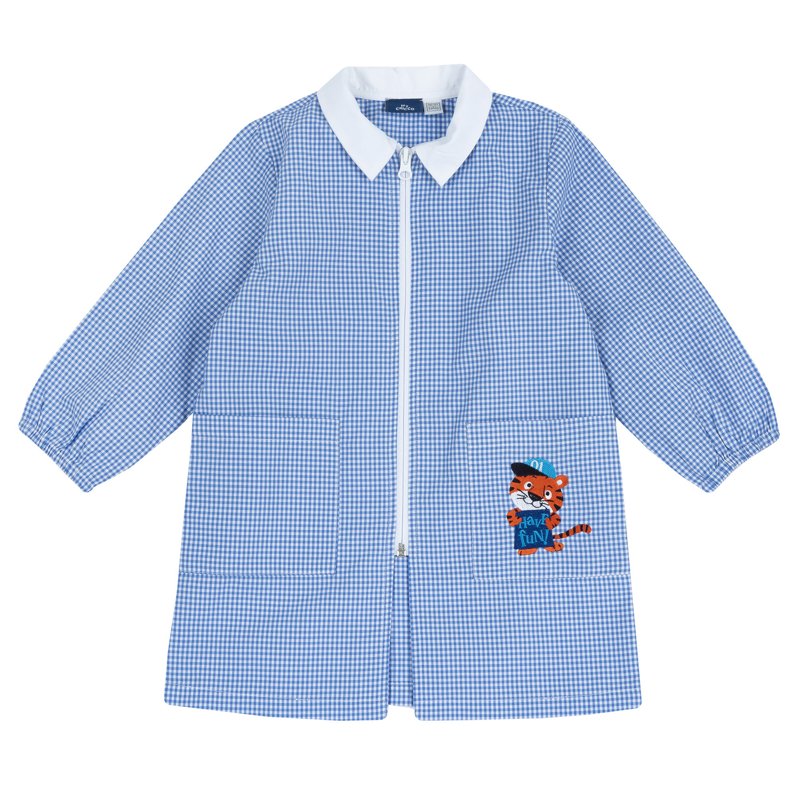 KINDERGARDEN APRON - LIGHT BLUE STRIPED