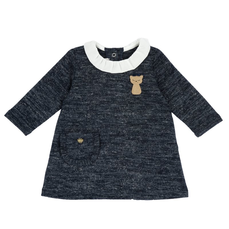 DRESS LONG SLEEVE - DARK BLUE