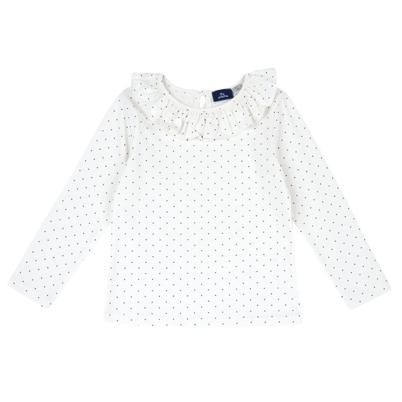 T-SHIRT LONG SLEEVE - WHITE/BLUE