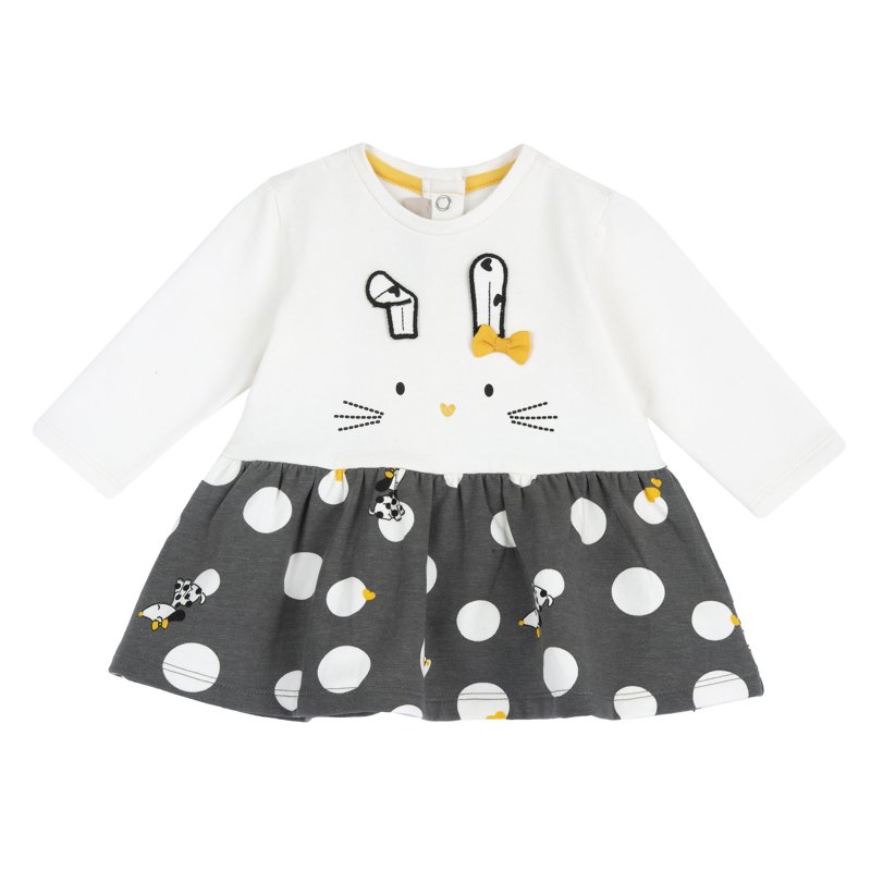 DRESS LONG SLEEVE - WHITE