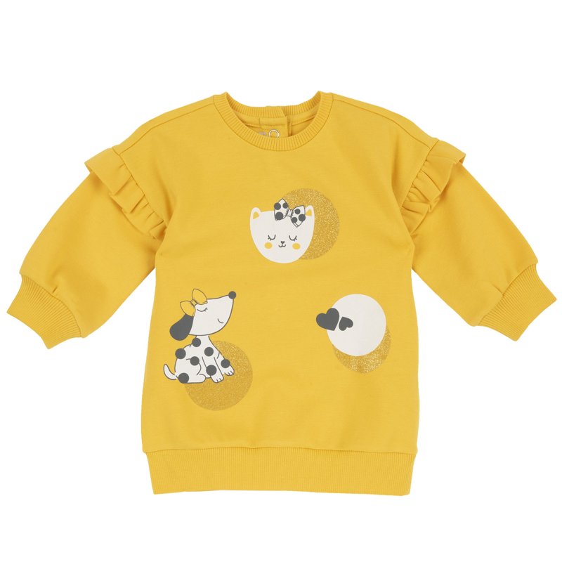 DRESS LONG SLEEVE - MEDIUM YELLOW