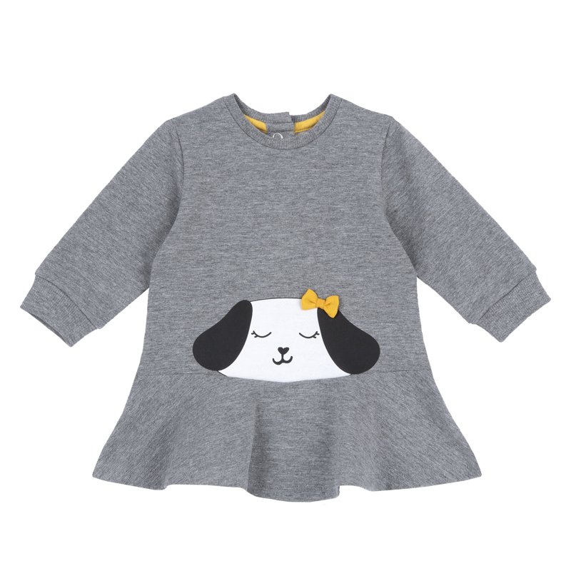 DRESS LONG SLEEVE - MEDIUM GREY