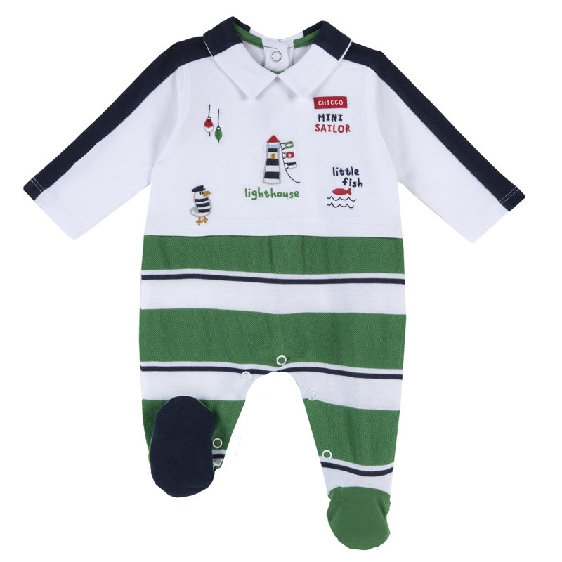 JUMPSUIT - WHITE/GREEN