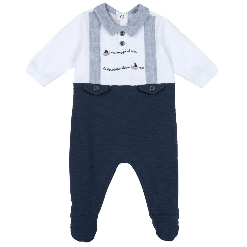 JUMPSUIT - WHITE/BLUE