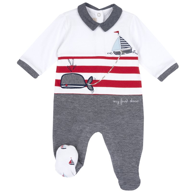 JUMPSUIT - WHITE/BLUE