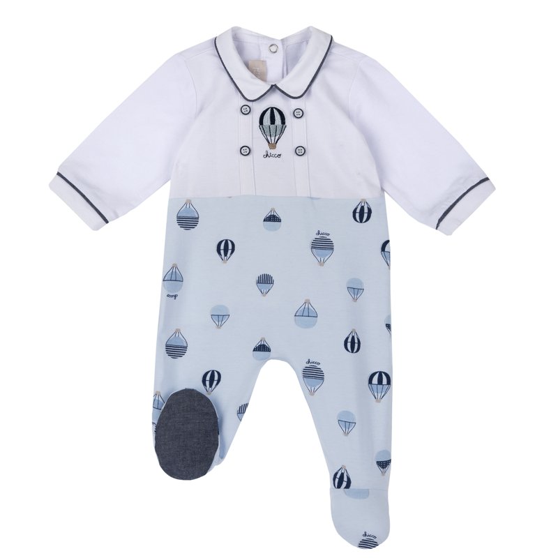 JUMPSUIT - WHITE/LIGHT BLUE