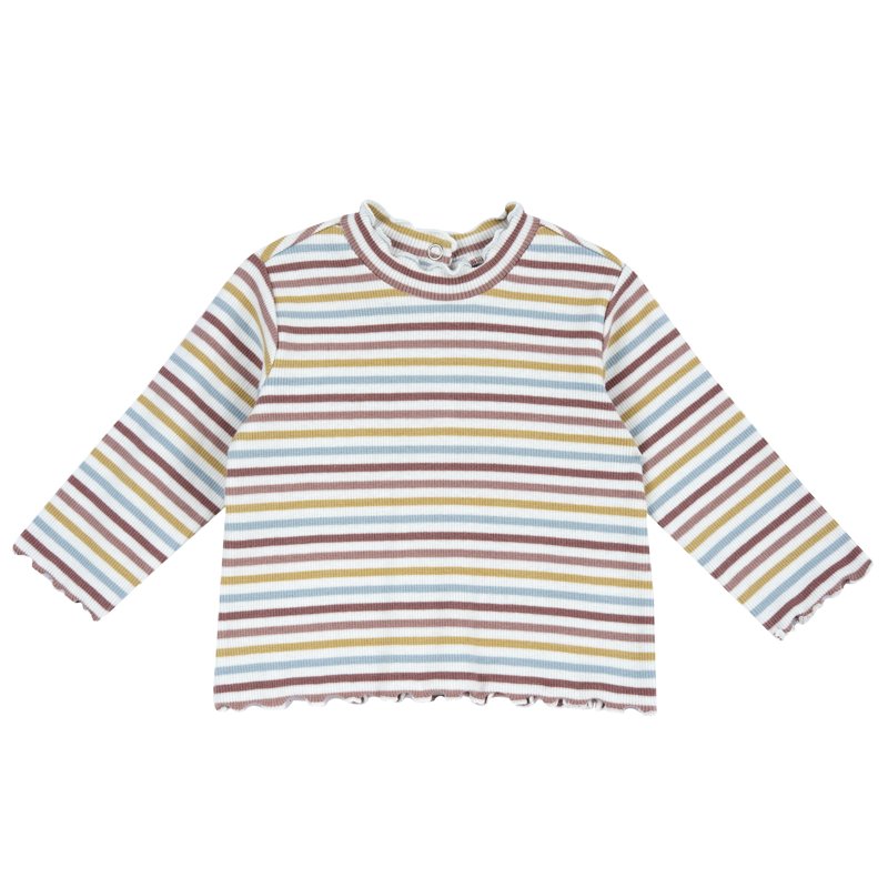 T-SHIRT LONG SLEEVE - NATURAL STRIPED