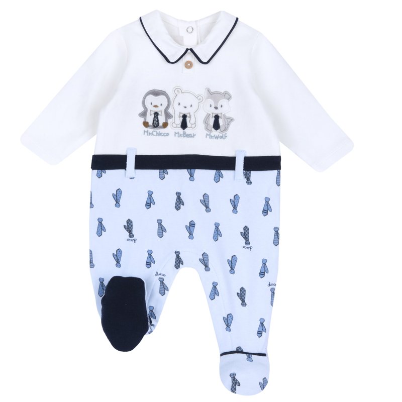 JUMPSUIT - WHITE/LIGHT BLUE