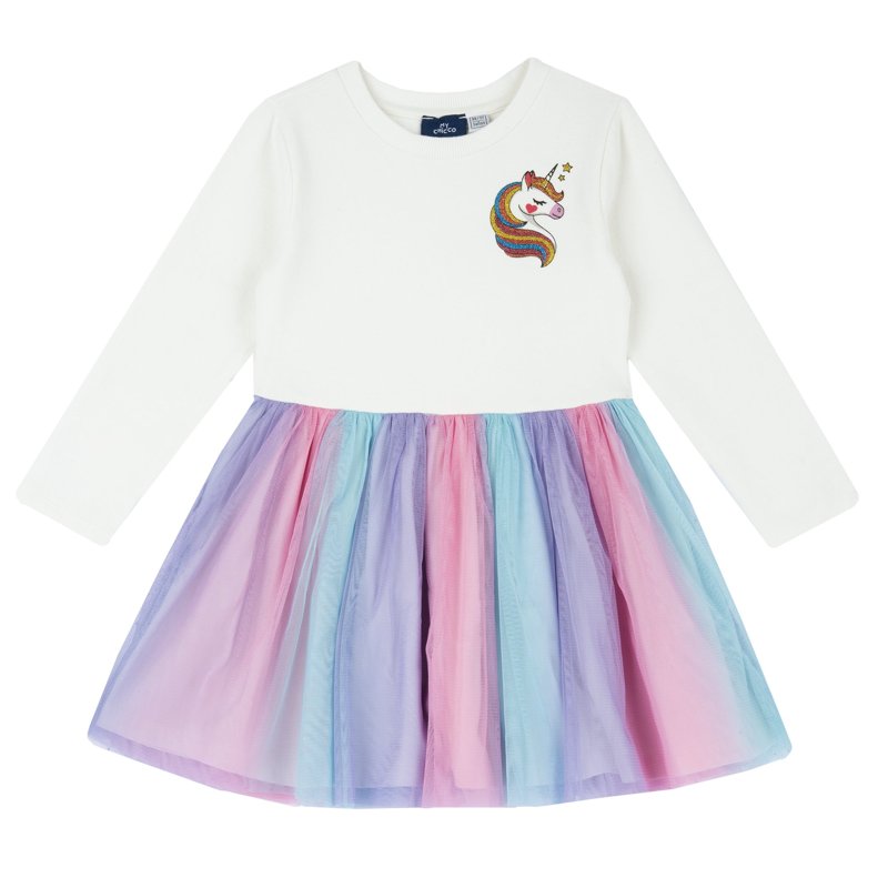 DRESS LONG SLEEVE - NATURAL