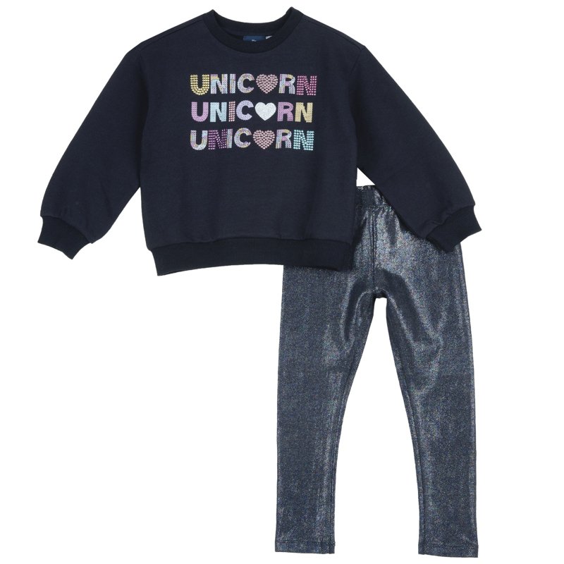 SET 2: SWEATSHIRT + LEGGINGS - DARK BLUE