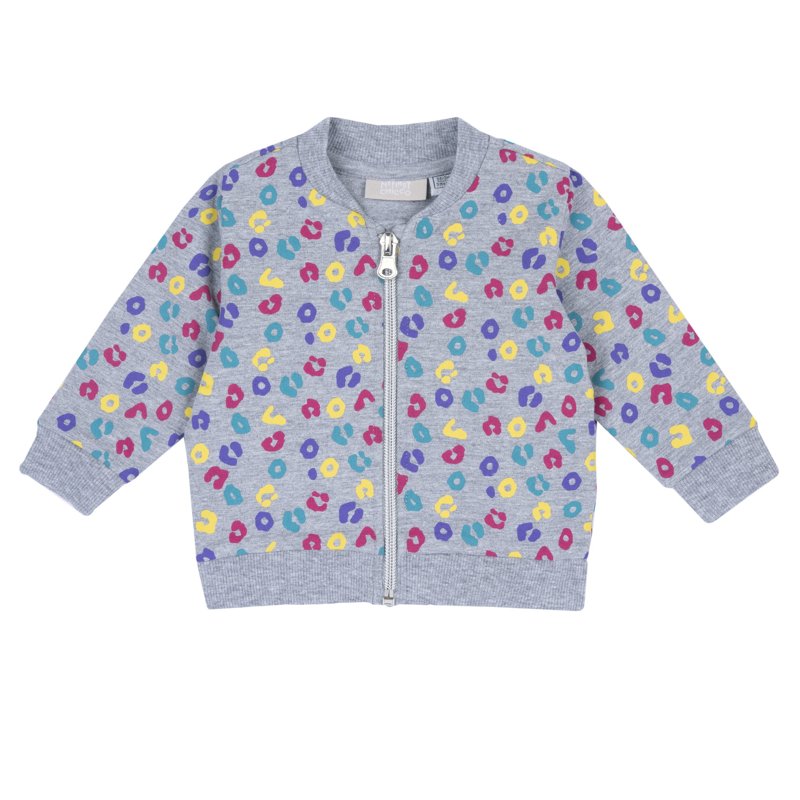 CARDIGAN - GREY PRINTED