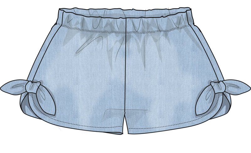 JEANS SHORTS - MEDIUM LIGHT BLUE