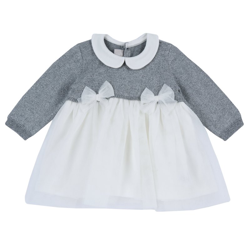 DRESS LONG SLEEVE - LIGHT GREY