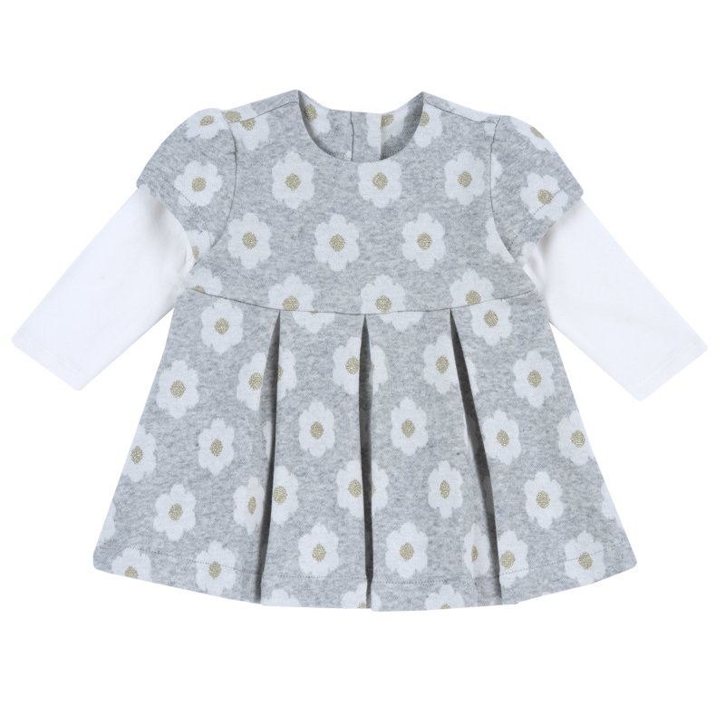 DRESS LONG SLEEVE - LIGHT GREY