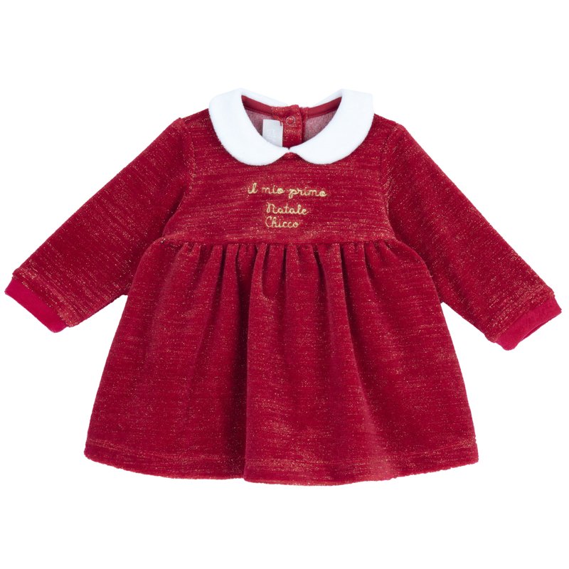 DRESS LONG SLEEVE - MEDIUM RED