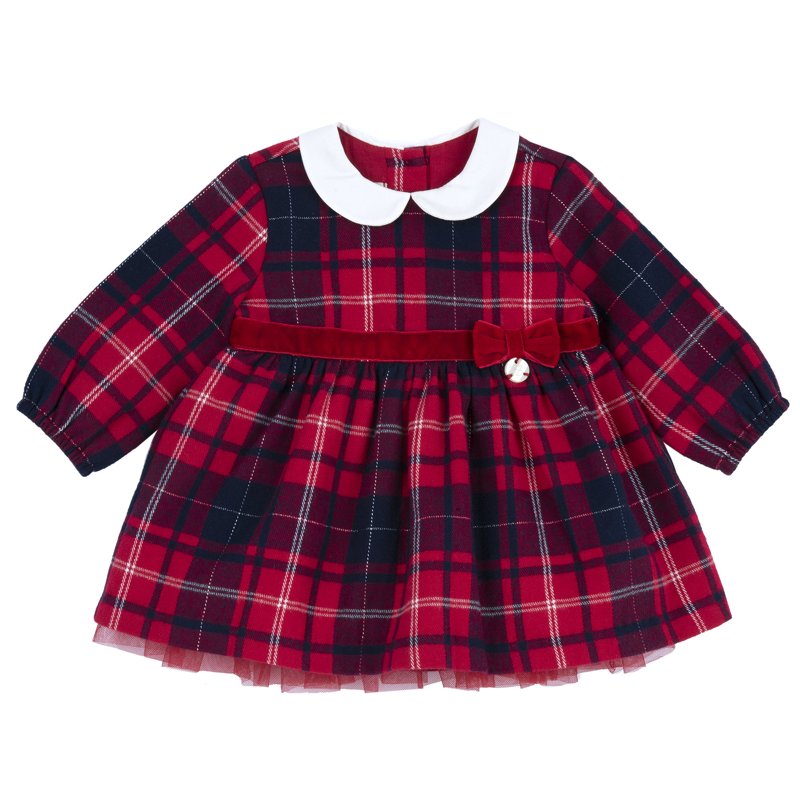 DRESS LONG SLEEVE - MEDIUM RED