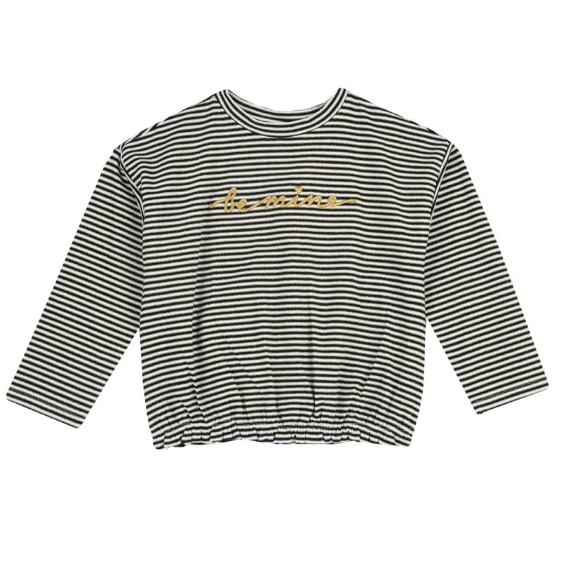 T-SHIRT LONG SLEEVE - WHITE/BLACK