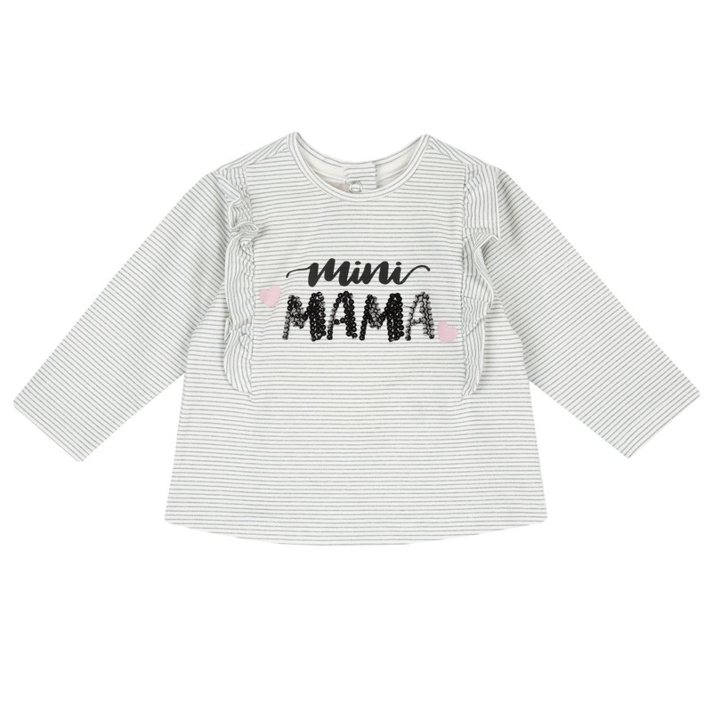 T-SHIRT LONG SLEEVE - GREY PRINTED