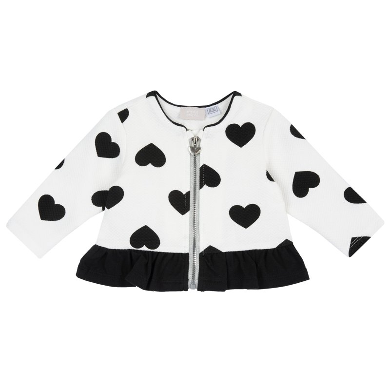 CARDIGAN - WHITE/BLACK