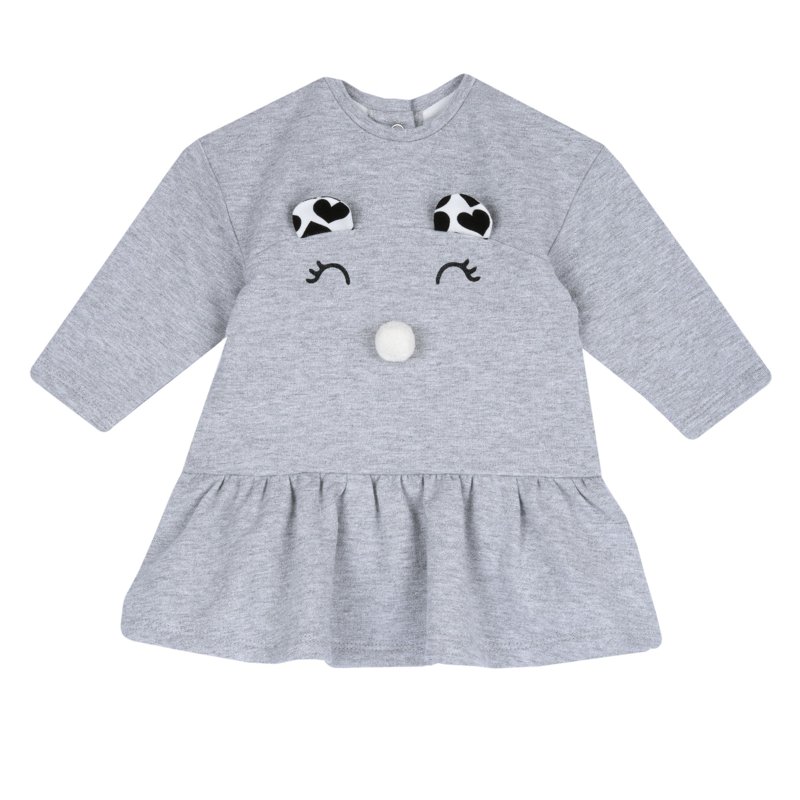 DRESS LONG SLEEVE - MEDIUM GREY