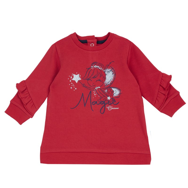 DRESS LONG SLEEVE - MEDIUM RED