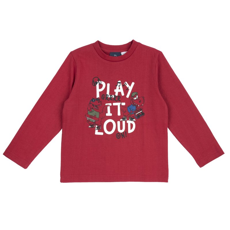 T-SHIRT LONG SLEEVE - MEDIUM RED