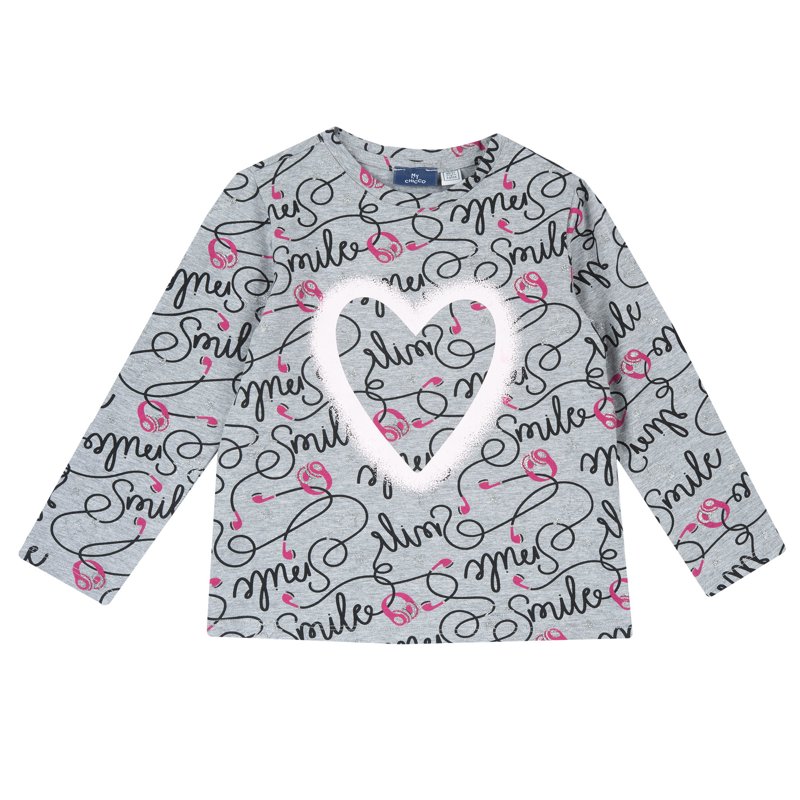 T-SHIRT LONG SLEEVE - GREY STRIPED