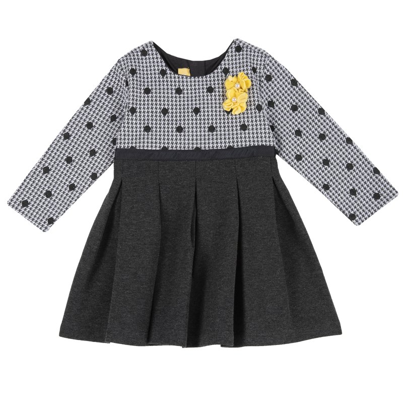 DRESS LONG SLEEVE - DARK GREY