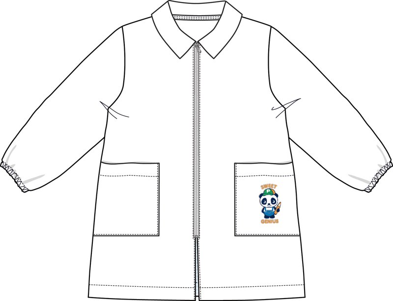 KINDERGARDEN APRON - WHITE