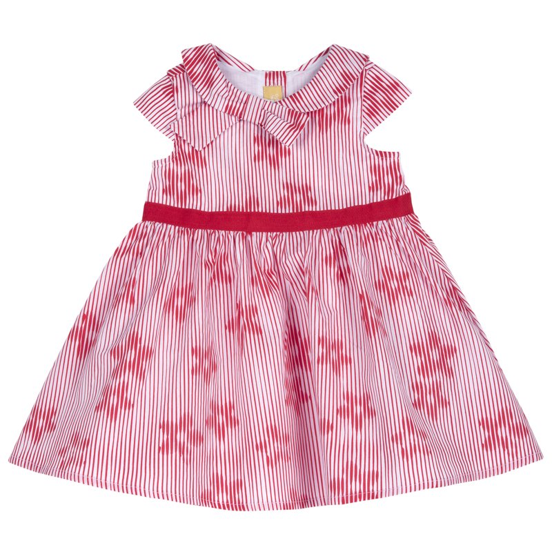 DRESS SLEEVELESS - WHITE/RED