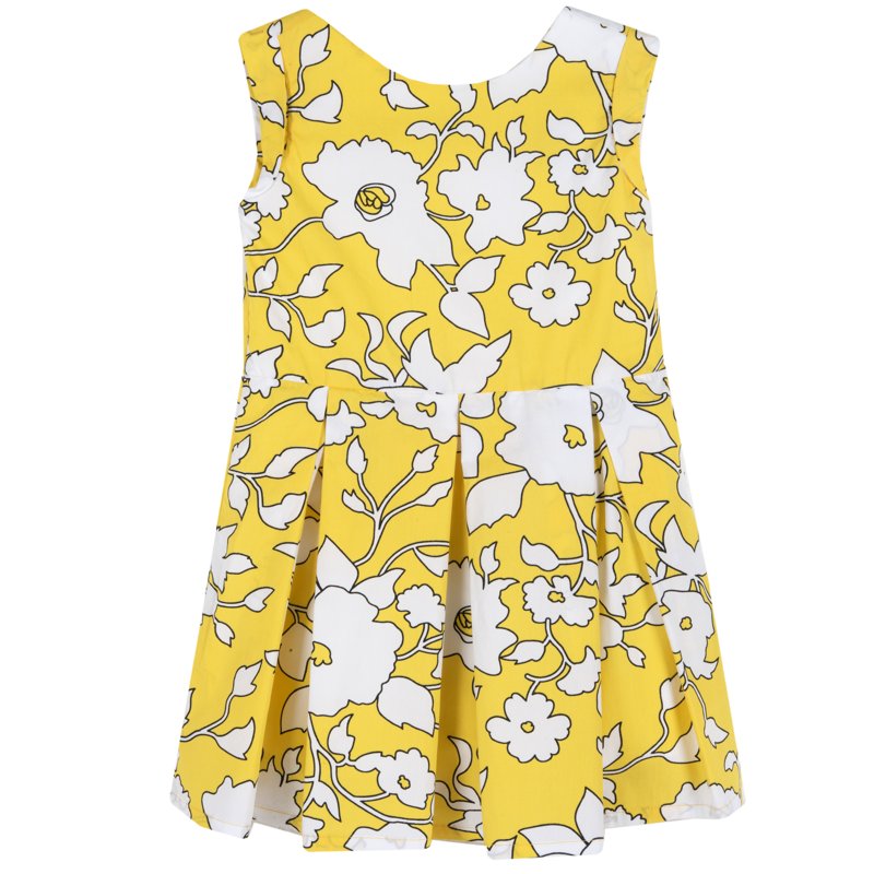 DRESS SLEEVELESS - YELLOW PRINTED