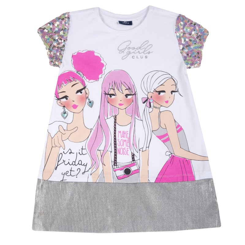 DRESS SHORT SLEEVE - WHITE