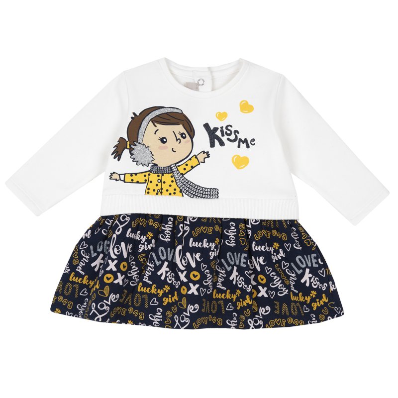 DRESS LONG SLEEVE - WHITE