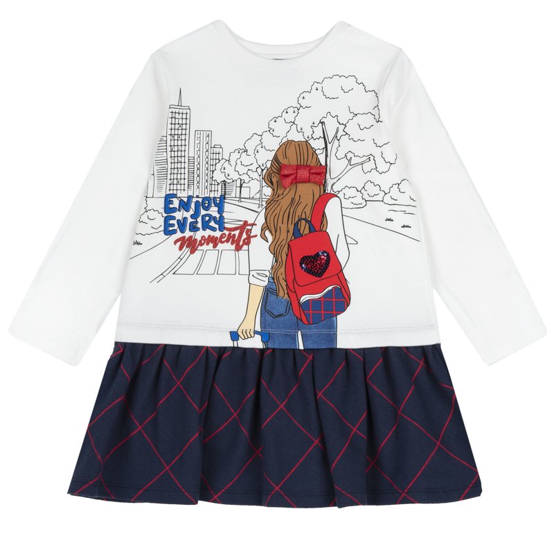 DRESS LONG SLEEVE - WHITE