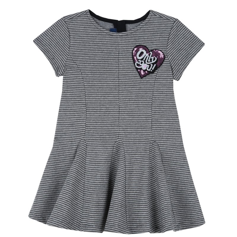 DRESS SHORT SLEEVE - WHITE/BLACK